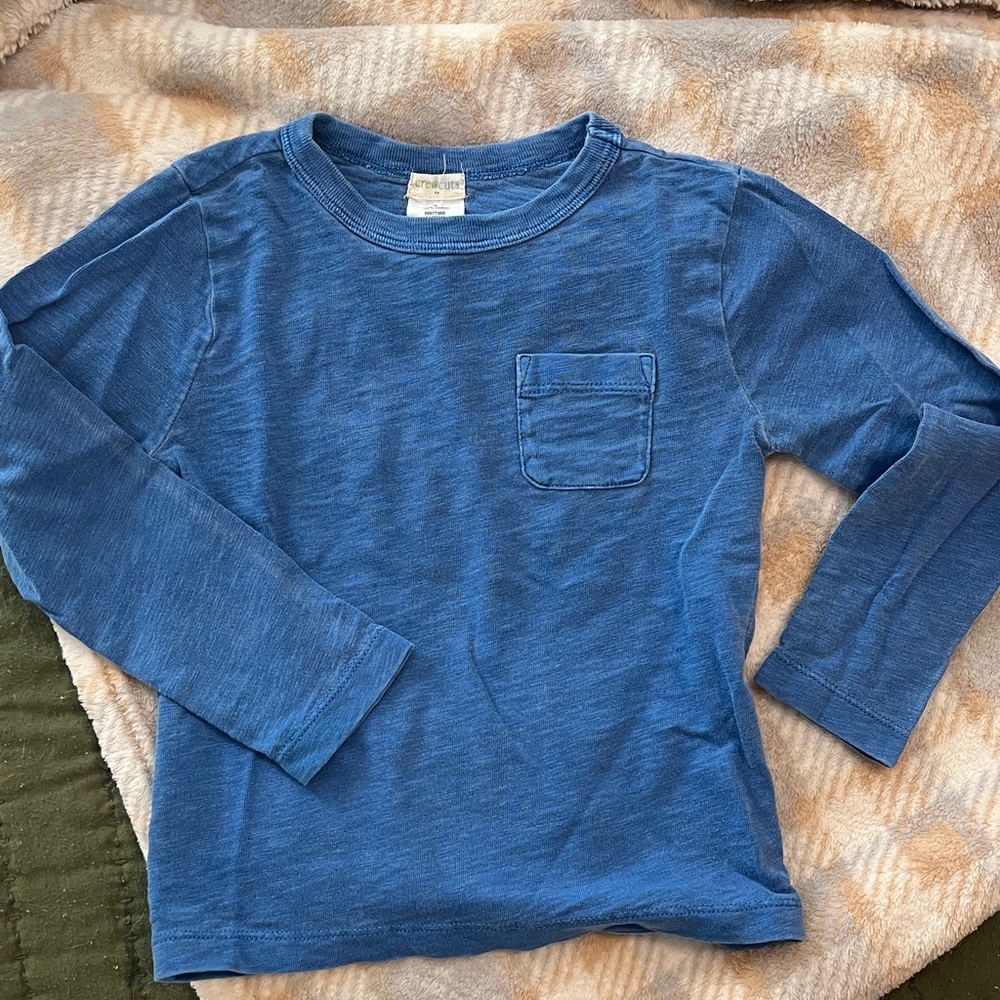 Crewcuts Classic Blue Long Sleeve Tee